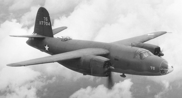 B-26 Marauder like the one that Edgar Hale flew on (Source Wiki-commons).